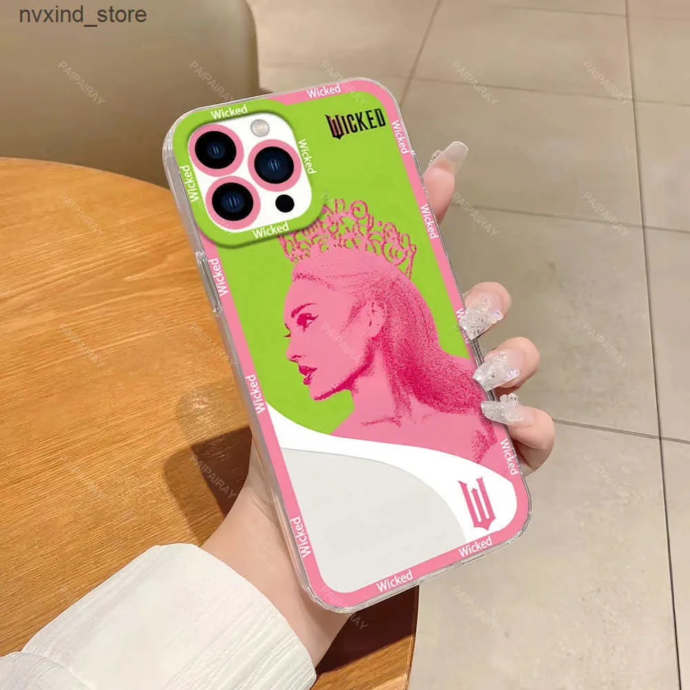 W Wicked Part One Movie G Glinda Transparent Bezel Hot Pink