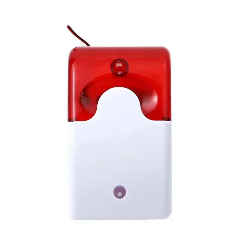 Sicurezza domestica 12v 108db mini sirene strobe sirena audazione audazione rosso sirene di allarme cablato il sistema di allarme GSM PSTN