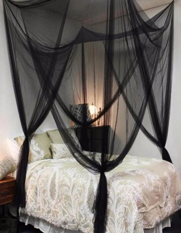 Black White Bed Canopy Mosquito Net Fabric Mesh Insect Shelterd Girls Room Princess Bed Decor Tent Protection Children6889007