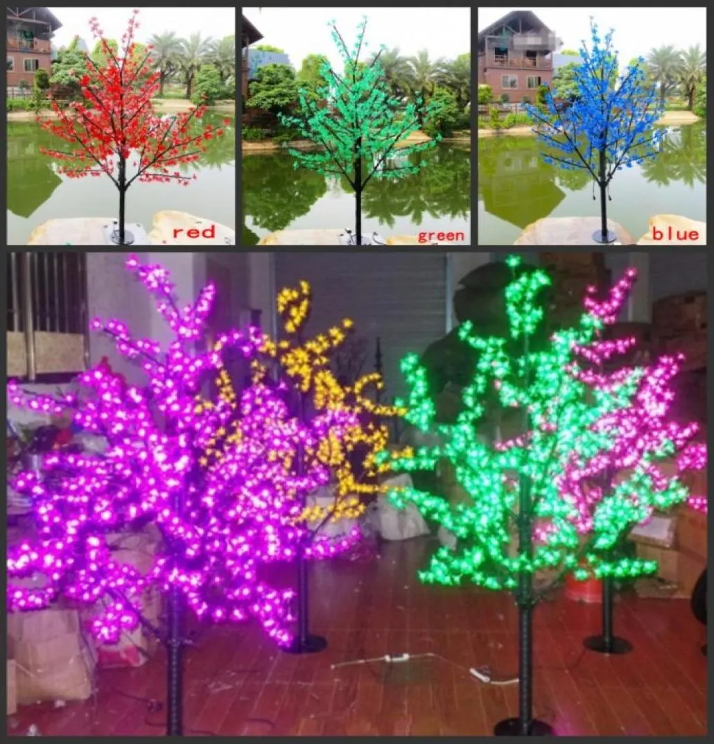 Kerst LED Cherry Blossom Tree Light 480PCS LED -lampen 15m Hoogte 110220V 7 kleuren voor Option Rainproof Outdoor Usage9351065