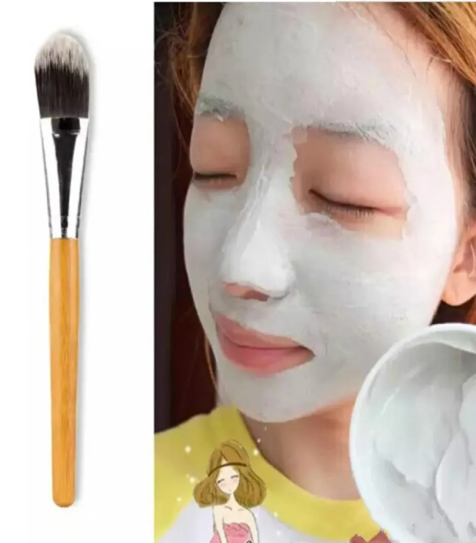 Brussages de maquillage entiers Femme Femme Bamboo Handle Masque Facial Masque Brosse de maquillage Brosse de maquillage Face8949346