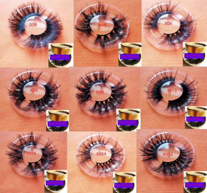 Coiffe de cils de 25 mm 3D Falais de cils faux cils épais extra-longs riches 10 mm cils pour les yeux de maquillage de maquillage