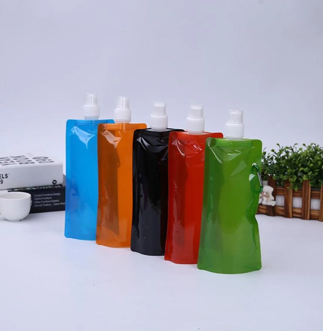 Przenośne ultralekkie składane torby na wodę miękka butelka do butelki na zewnątrz Sport Torowanie worka na wodę pojemność 480 ml500 ml EEA2428550380
