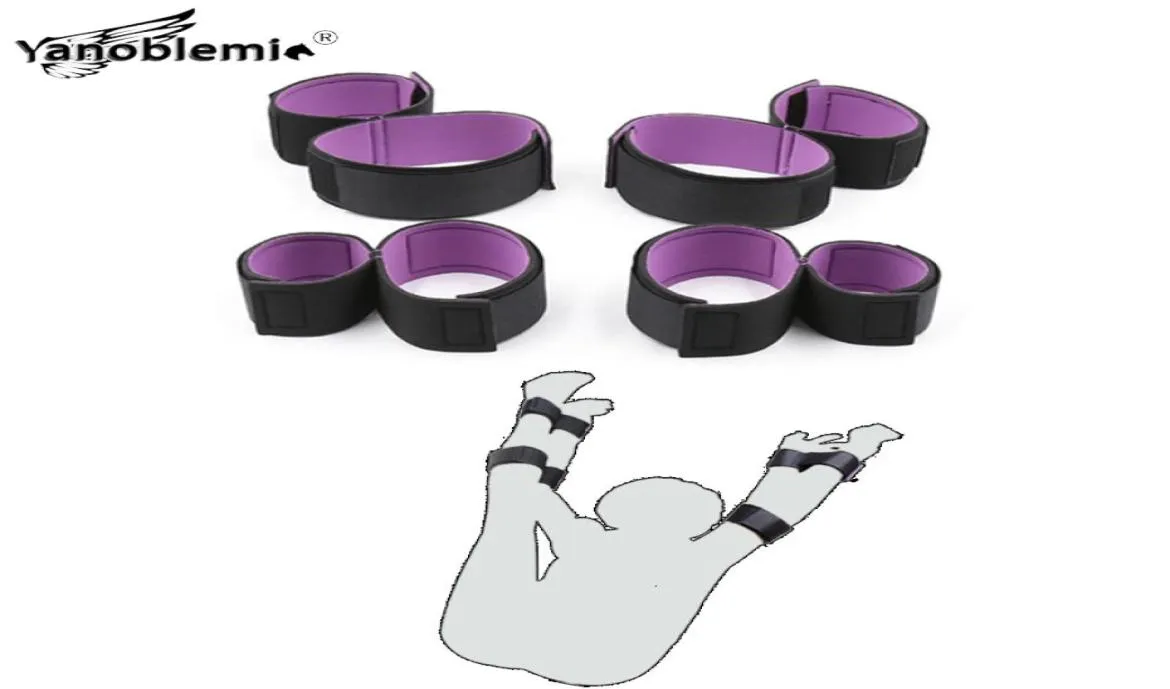 BDASM Bondage Set Hand S Ankle Sex Toys for Woman Hand Slave Restrints ARM Open Leguls Games Games Products Erotic Products Y1912038933899
