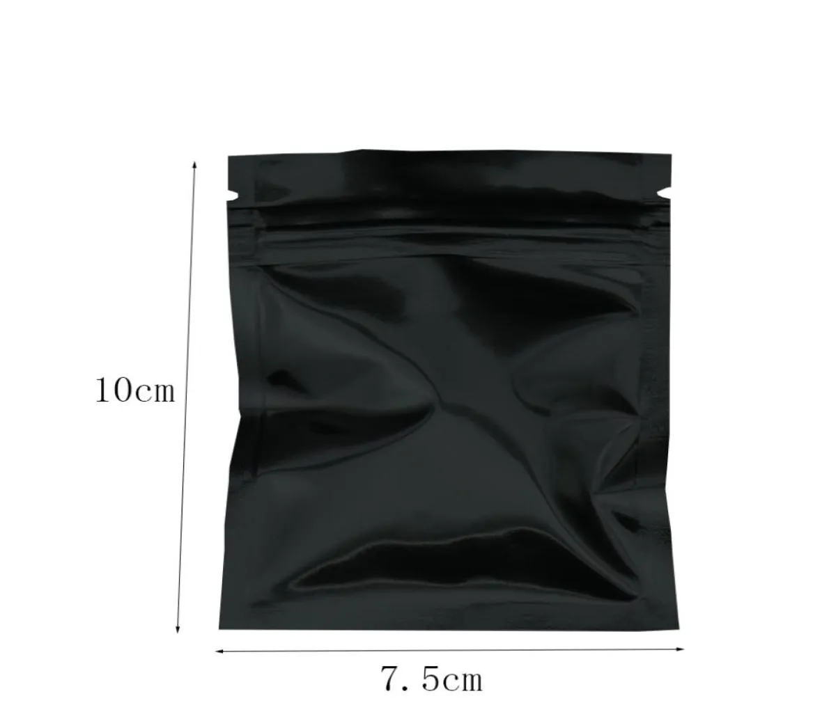 Bolsas de aluminio de aluminio de 75x10 cm Autoubla negra Snack Snack Bulk Packaging Bag Mylar Smell Proof Packing Bag de cremallera 100pcslot5225017