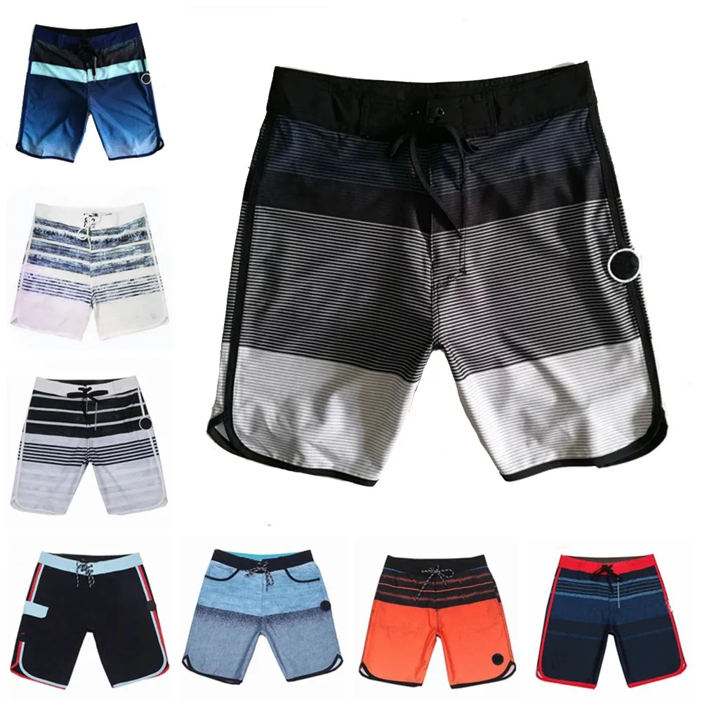 Plus -randig vattentät brädeshorts Summer Men Swimwear Beach Bermuda Short Boardshorts med etikett 240424