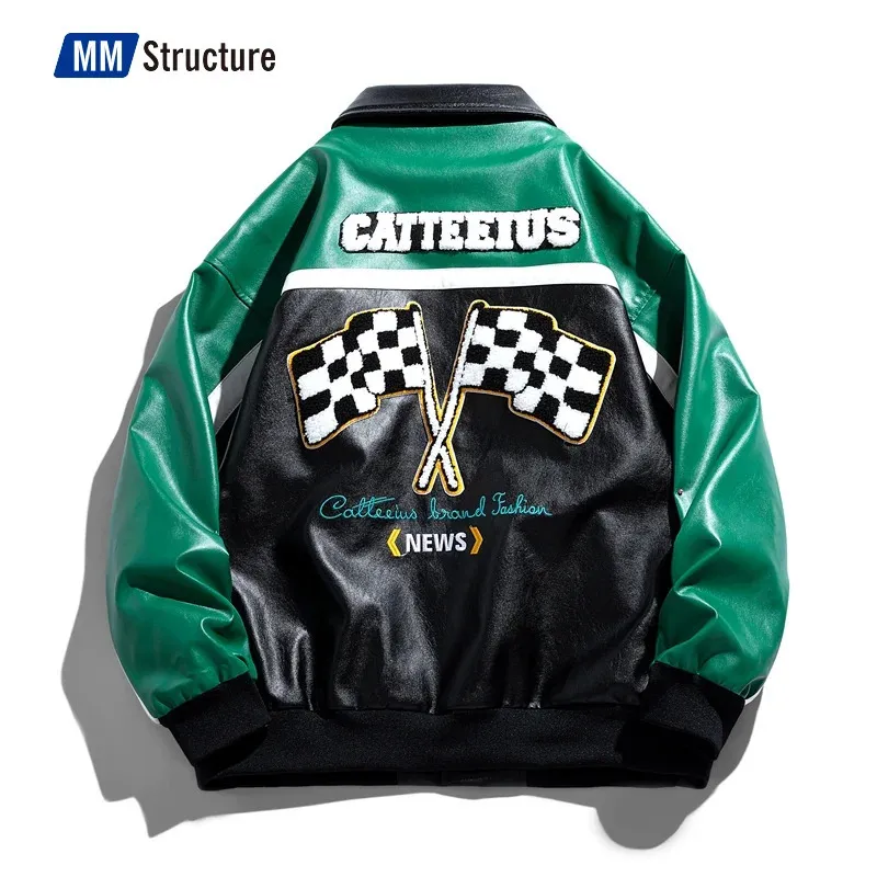 DHgate.com:Vintage Embroidered Varsity Leather Jacket DHgate.com:Vintage Embroidered Varsity Leather Jacket