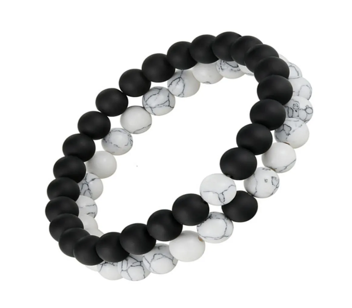 2 Garras de pulseira de bracelete de distância Stylesset Pedra natural para mulheres Casais Bracelets de amizade Jóias Presentes de joalheria9971657