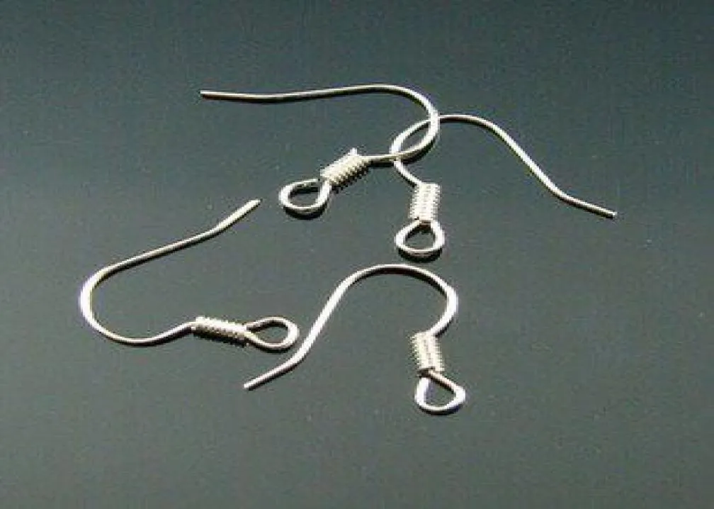 Ensemble de 1000pcs argenté plaqué sans perles de boucle d'oreille crochets de poisson bricolage accessoires de boucles d'oreilles Hooks4420405