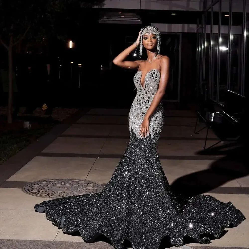 Ball Gown Black And Silver Prom Dress Primavera Couture 4301 Size