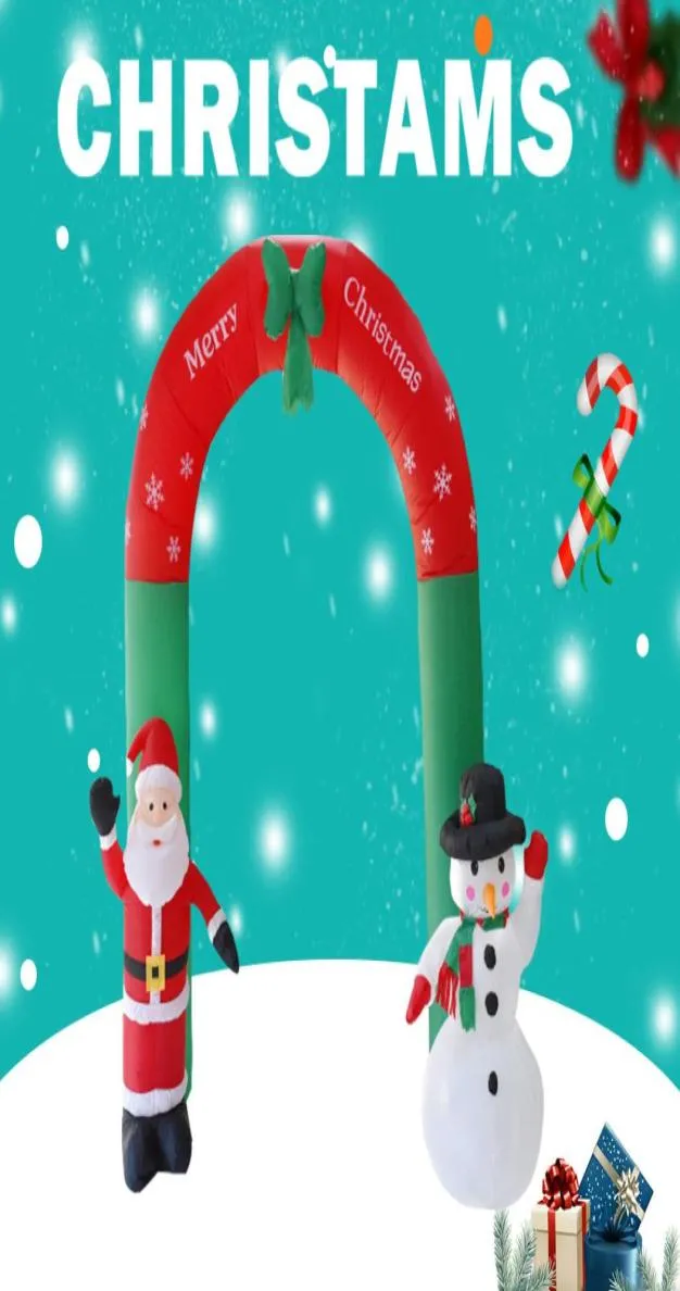 Decorazione natalizia all'aperto gonfiabile per esterni snowman arco Merry natalizi di natale per la spesa del centro commerciale decorazioni natalizie1710286