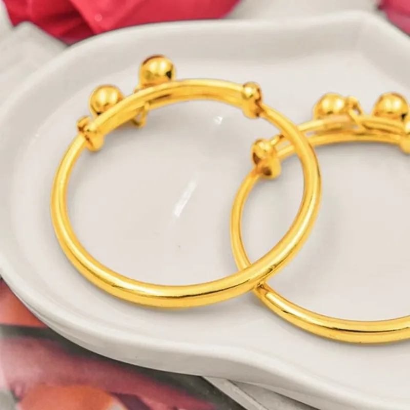 Adjustable Baby Bangles in Gold