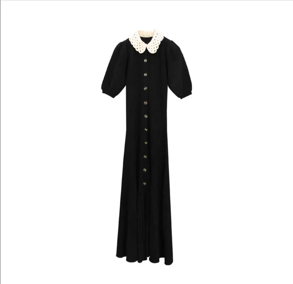 Sandro Knit Mid-Calf Sheath Dress with Off-Shoulder Collar and Gold Button  Closure for Women from Dhgate Basic & Casual Dresses - price 85.87