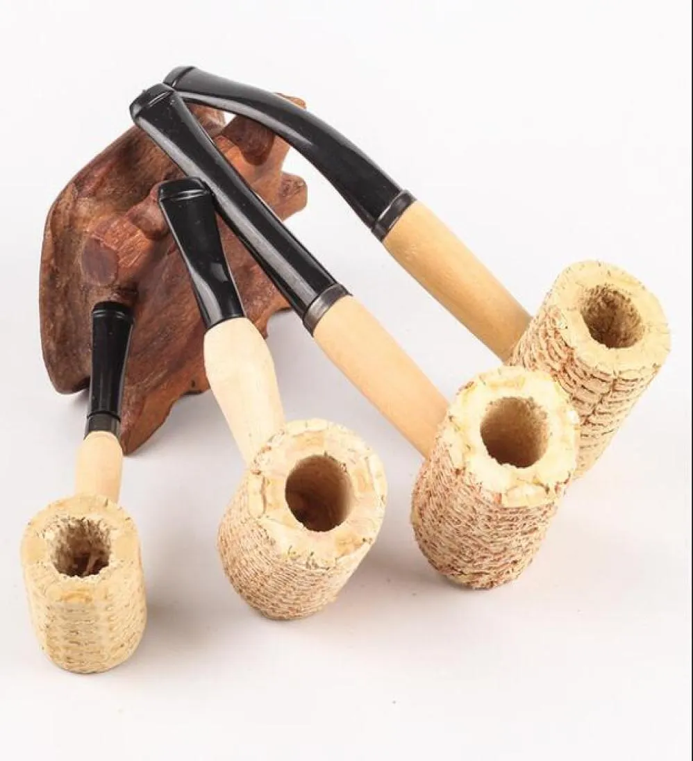 Corn Cob Pipe Disposable Natural Corncob Herb Tobacco Hammer Spoon Cigarette Filter Pipes Tools Accessories 4 Sizes Choose5372639