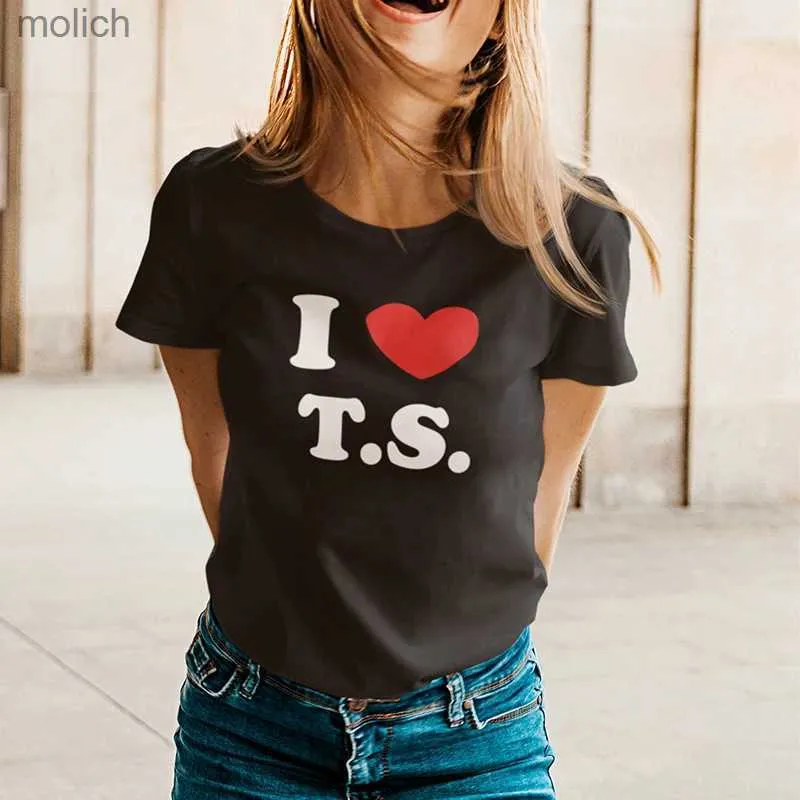 Damen-T-Shirt Ich mag ts ts lustige Freund Style Gothic Clothing Sommer Mode O-Neck Damen T-Shirt Y2K Grafik T-Shirt Konzert Musikliebhaber T-Shirtwx