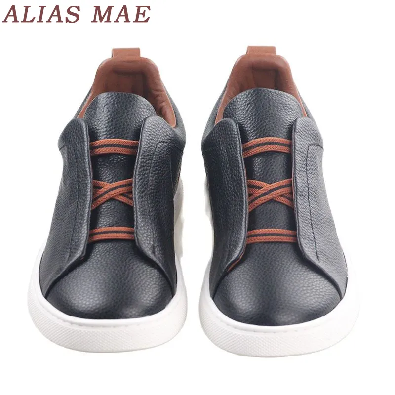 Le migliori scarpe da uomo di Alias Mae Summer Summer New Fashion Top Cowhide Sneakers traspirante e resistente
