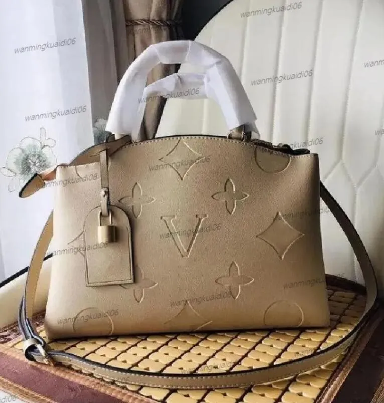 Topp läder handväskor kvinnors korsbody messenger väskor handväska satchel prägling vintage designer axelväskor m58706 lady dhgate handväska