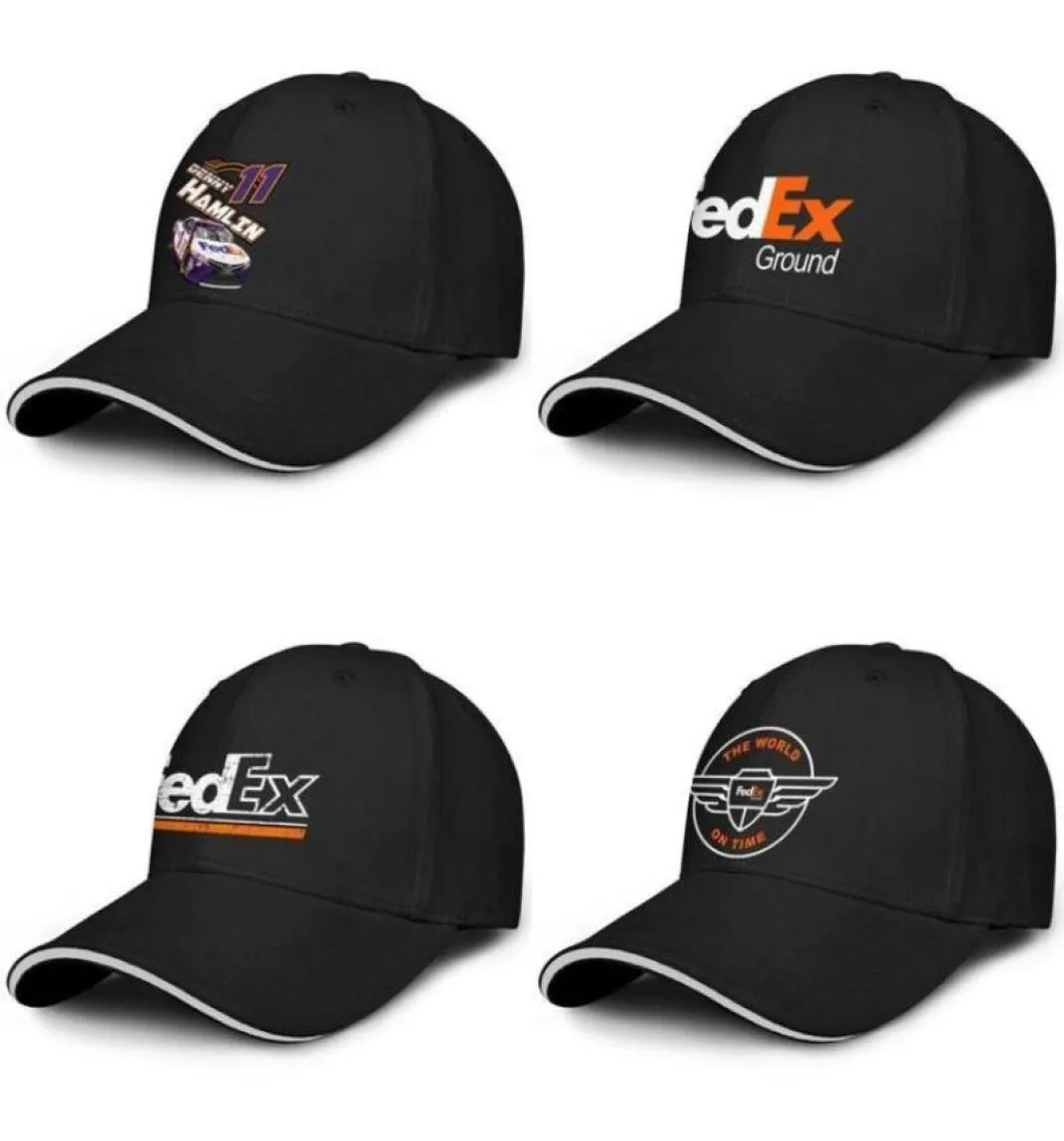 Unisex FedEx White the World Fashion Baseball Sandwich Hut Custom Team Truck Fahrer Cap Orange Old Logo Denny Hamlin Federal Expre9991583