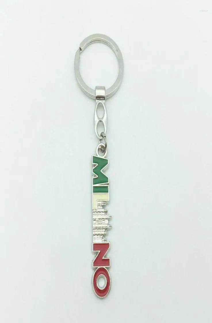 Keychains Fashion Tourist Souvenir Metal Bag Decoratie Geschenk Key Chains Alloy Milano Letters Keyring Fancy Keychain Premium9793981