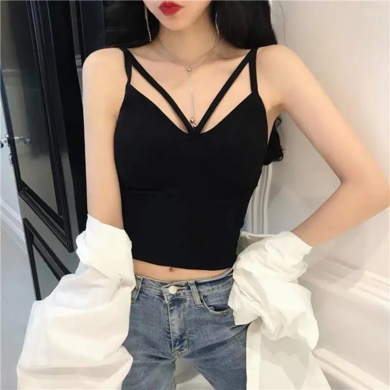 BRAS Kvinnor Bomullsunderkläder Push Up Bra Sexig V Neck Tube Top Fashion Solid Color Underwear Female Moft Brassreie med bröstkudden 2024