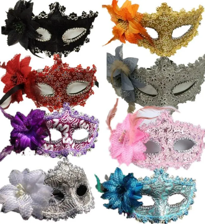 Máscara de Halloween de flores Sexy Masquerade Masks Venetian Dance Party Bar Princess Venice Mask Fation Rose Party Supplies4539277