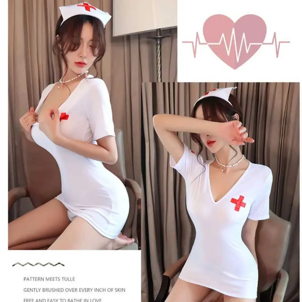 Set couple sous-vêtements Docteur Feme Role Play Short Jirt Nurse Uniforme Tentation Special Wholesale Send Hat Q240429