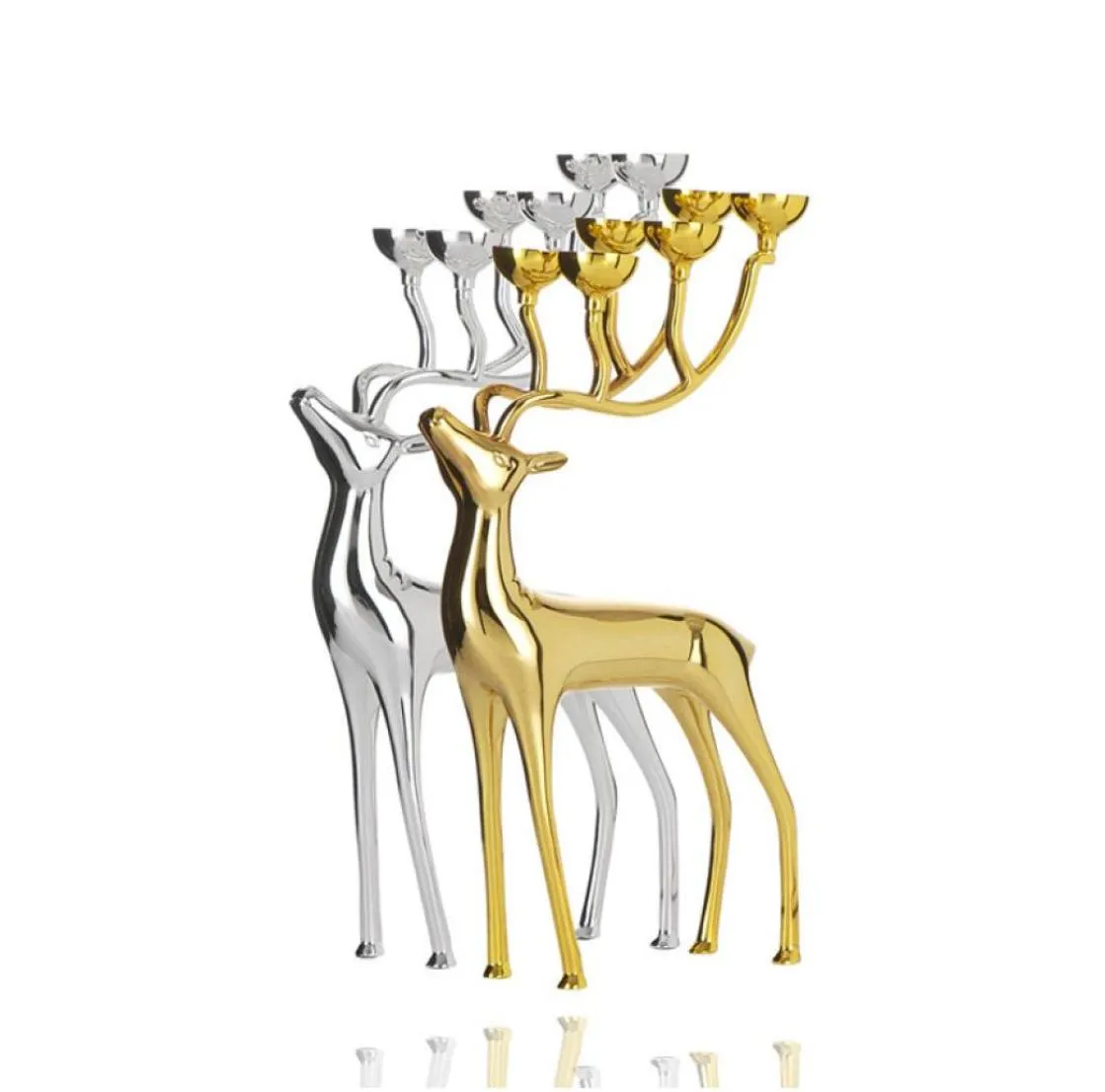 Sliver Gold Elch Kerzenhalter Hirsch Tee Lichthalter Matching Ball Kerze Hochzeit Geschenk Home Decor Chirstmas Dekoration Dec2207524299