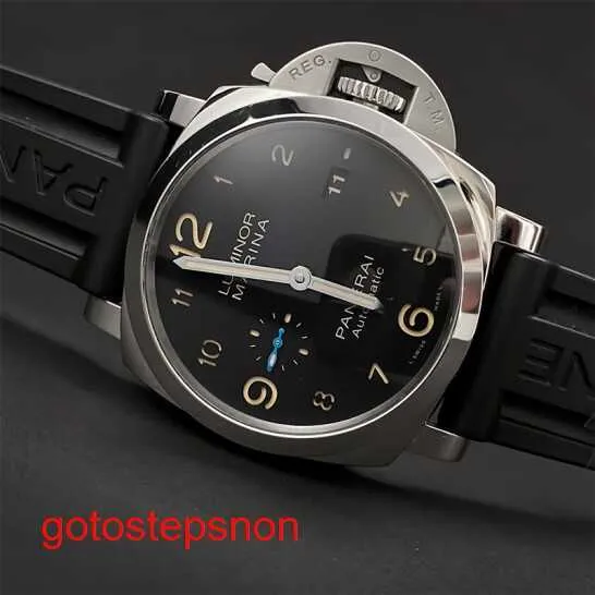 Fashion pols horloge Panerai Luminorserie Zwitserse herenhorloge automatische mechanische luxe horloge sport stoere man kijken grote diameter 44 mm PAM01359
