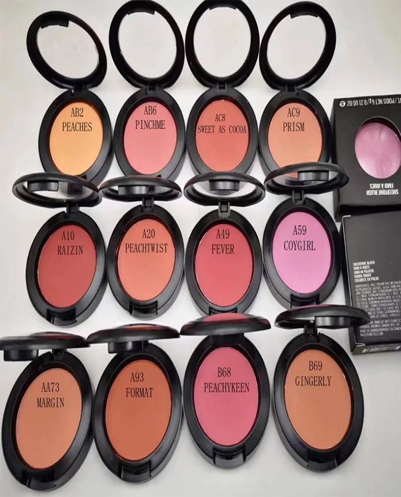 Designer -Make -up -Gesicht Blusher Sheertone Blush 12 Farben langlastend natürliches 6G Luxus Make -up Blush2351744