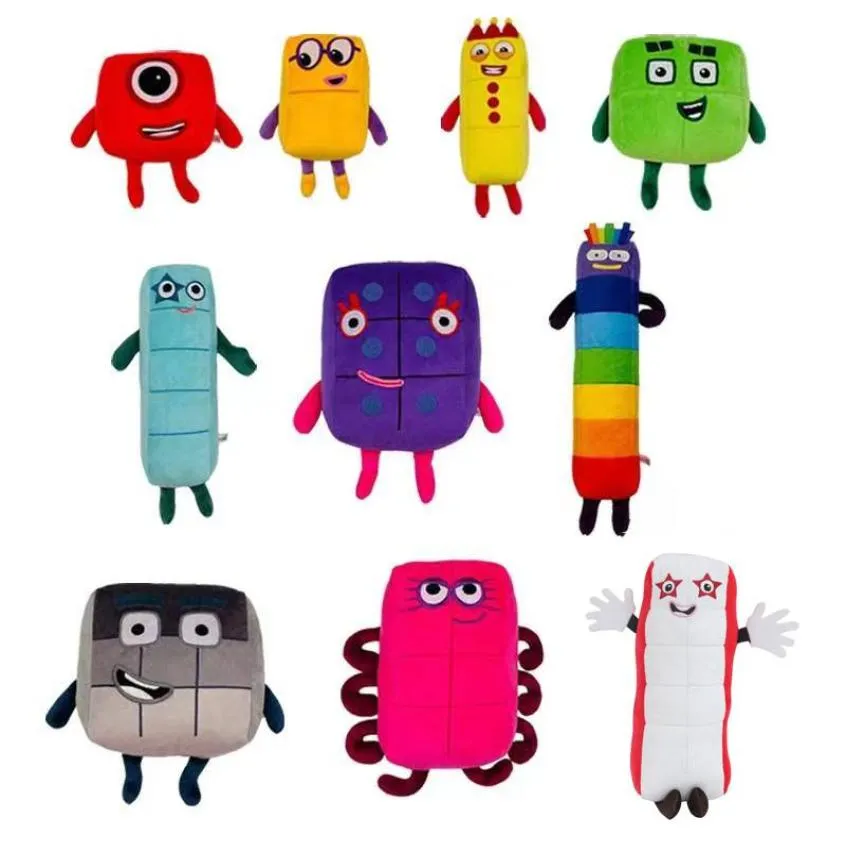 Kissendekorative Kissen Numberblocks Plüschspielzeug farbenfrohe Zahlenblöcke für Kinder Kinder Dolls2153862