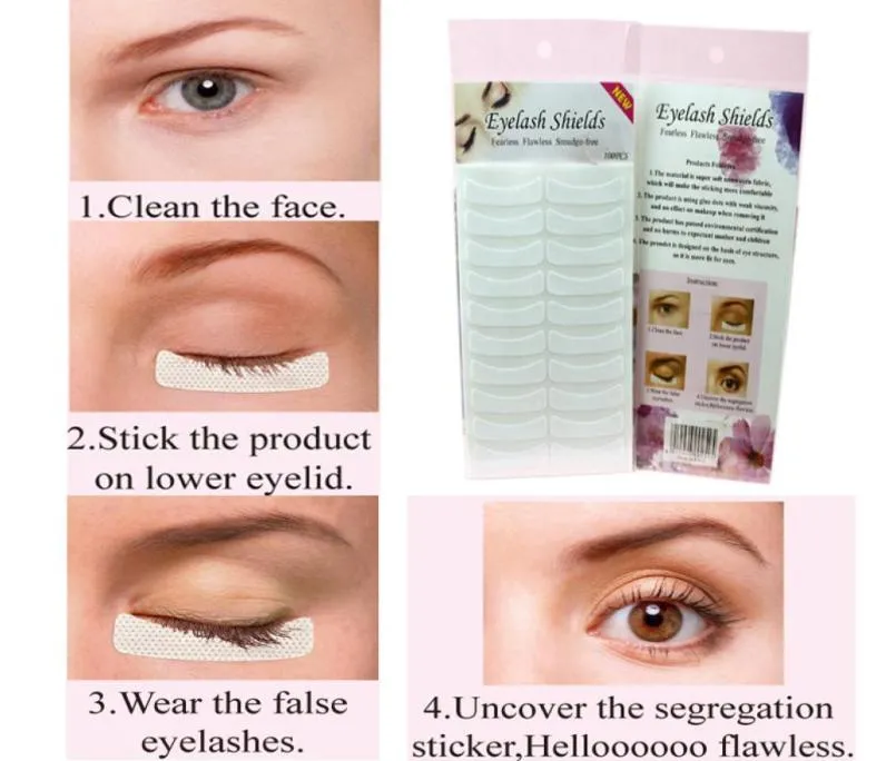 100pcsset Wimpern unter Augenpolster Make -up weiße Nonvernen Stoffe Patches Wimpern Erweiterung Klebeband Eye Tipps Aufkleber 4337751