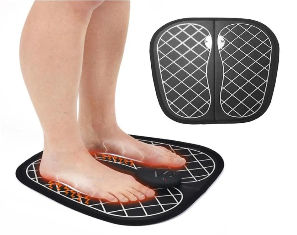 EMS Physiotherapy Foot Massage Mat Electric Vibration Acupoints Massager Relieve Foot Massage Simulator Feet Muscle Stimulator9969607