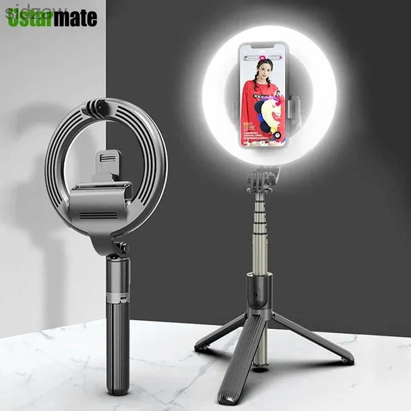 Selfie Monopoden L07 Selfie 4in1 LED Ring Light Wireless Bluetooth Selfie Mini Stativ Handheld Erweiterbares und faltbares Fernbedienungssteuer