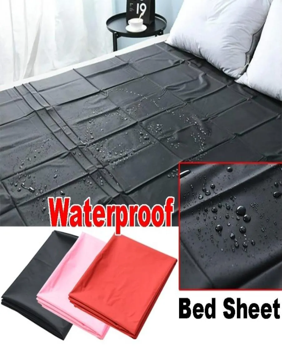 New PVC Plastic Adult Sex Bed Sheets Sexy Game Waterproof Hypoallergenic Mattress Cover Full Queen King Bedding Sheets C10264260850