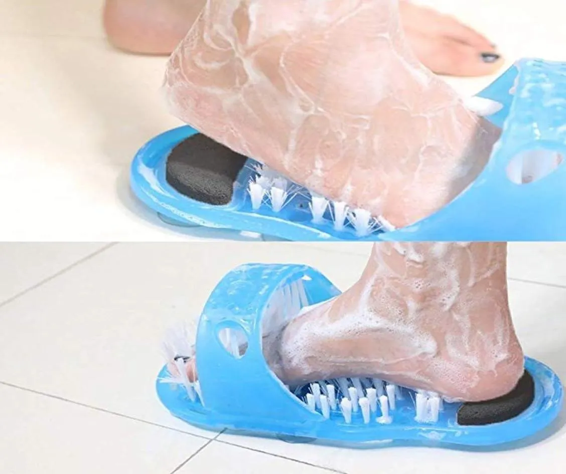 Fötter duschskrubber fötter borstfot rengöring borststoppstopptvätten badkrubber massager stick på golv2945859