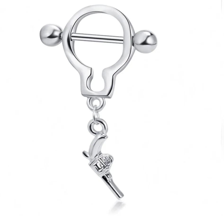 14g pistool hanger unisex teple ring piercing Jewellry 161666mm noinfection body sieraden barbells5366287