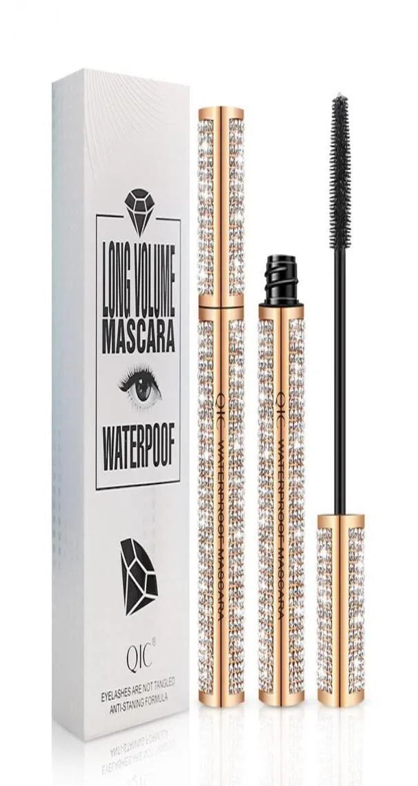 Mascara Qic Starry Sky Diamond étanche épais boucles épaisses ne tressoufing pas de maquillage en fleurs mascaras noirs7923286