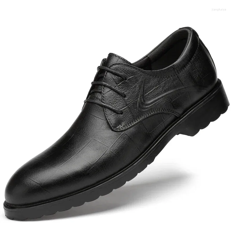 Sapatos casuais homens oxfords vestido de couro genuíno crague lace up italiano mascasins mocassins 2024