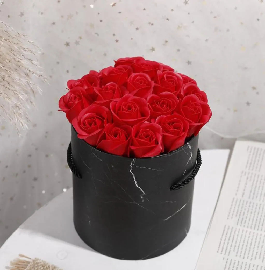 Fleurs décoratives couronnes de rose préservée fleur éternelle dans le coffret mariage la Saint-Valentin Mères de Noël pour toujours cadeaux d'amour 1231552