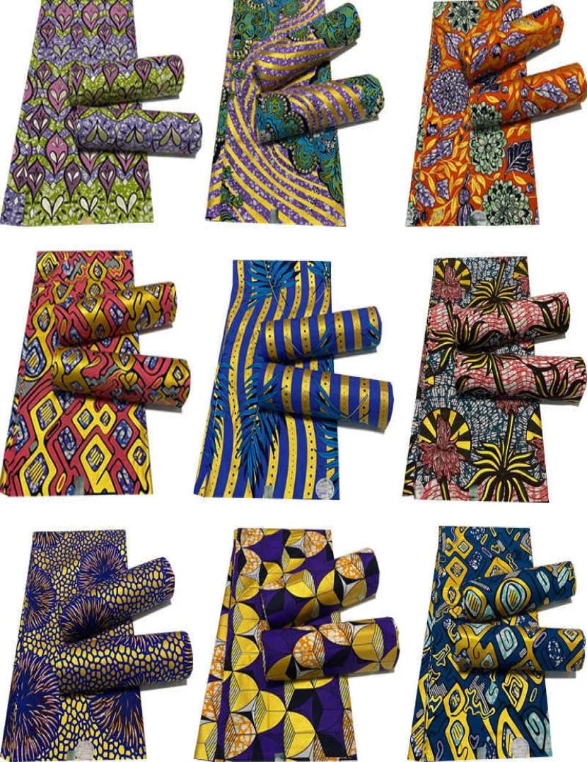 100 Cotton Top Golden Powder Prints Real Wax African Fabric Latest Designer Sewing Wedding Dress Tissu Making Craft Loincloth 2105342950