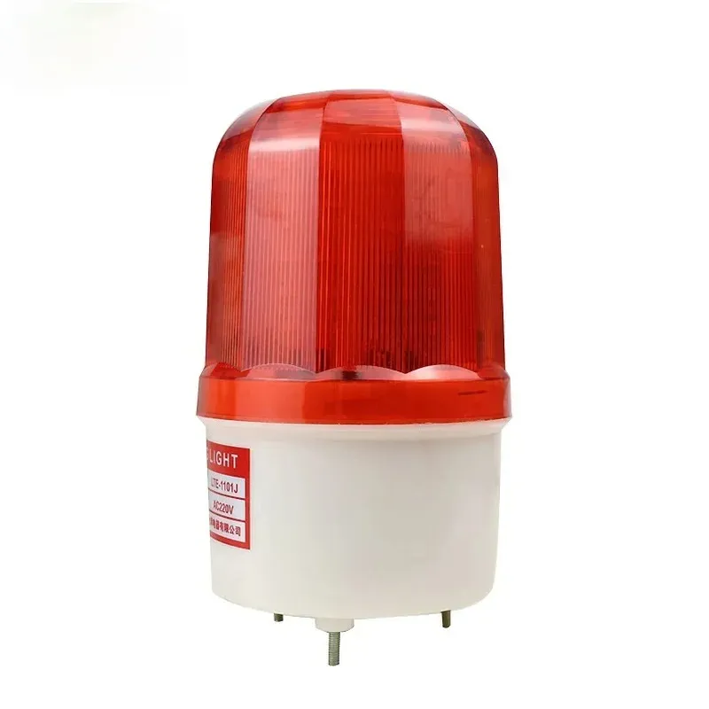 Outdoor Waterdicht 12V 24V 110V 220V vier kleuren roterende flitsende lichtbeveiliging alarmstrobe signaal waarschuwing LED -lamp met geluid