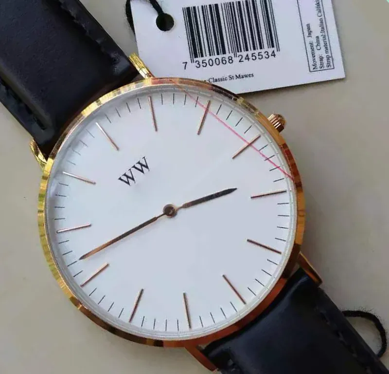 Für Luxus Mans Designer Uhr Überlegen Sie Superior D W Wracelet Ehepaar Edelstahl wasserdichte Mode für Frauen Armbanduhr Quarz Movemen257u