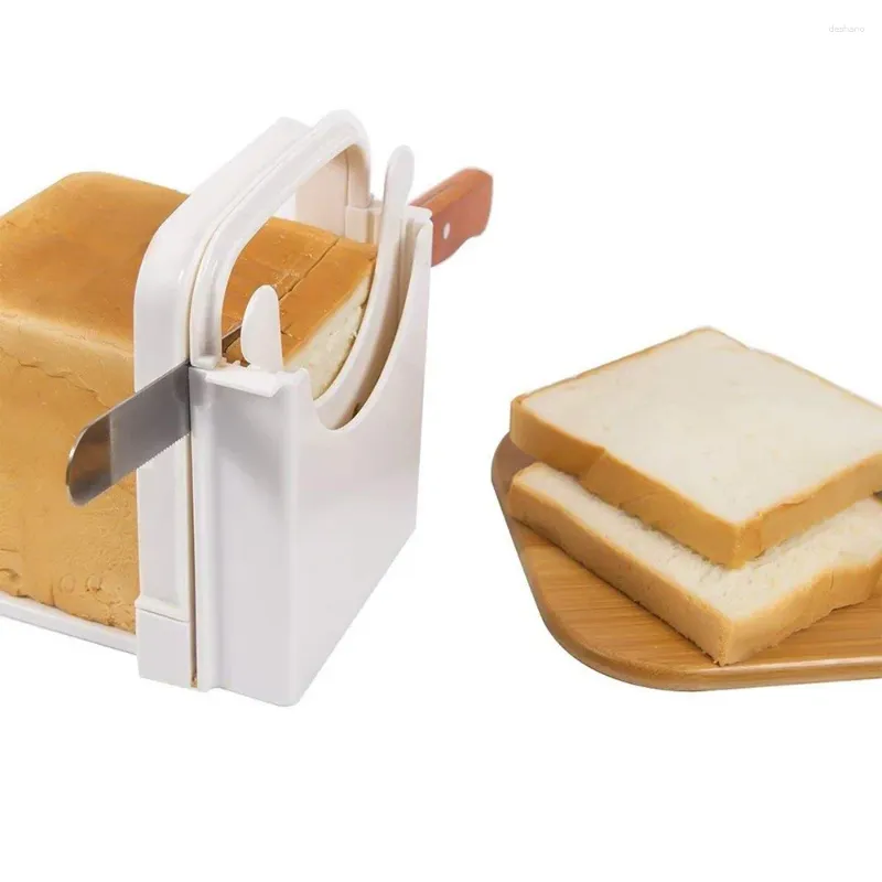 Bakgereedschap Home Professionele gids Mold Toast Bread Slicer Loaf Cutter Rack opvouwbaar snijden Bakeware Snijdgereedschap