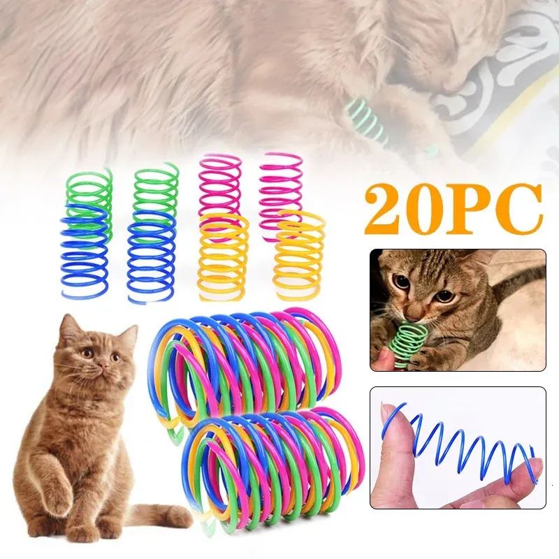 Kitten Coil Spiral Springs Cat Toys Interactive Gauge Cat Spring Toy Colorful Springs Cat Pet Toy Pet Products 240429