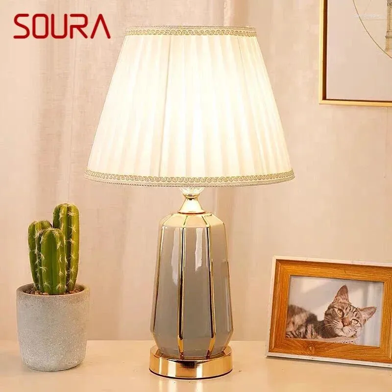 Lampes de table Soura Céramique contemporaine lampe luxueuse salon chambre de lit de chevet lumière el ingénierie lumières décoratives