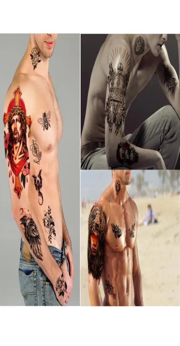 Metershine 56 Sheets Waterproof Temporary Fake Tattoo Stickers of Unique Imagery or Totem Express Body Art for Men Women Girl3894278