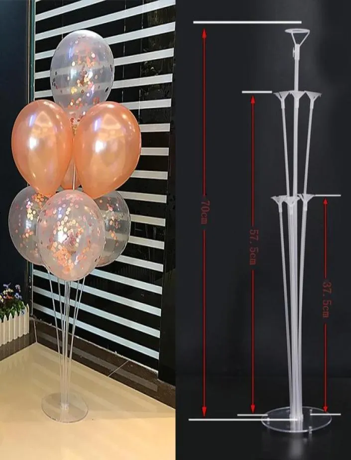 Decorazione per feste 7 tubi palloncini stand ballonsish holder colonna chiara decorazioni di compleanno baleon decorazioni per bambini baby shower wedding 1236577