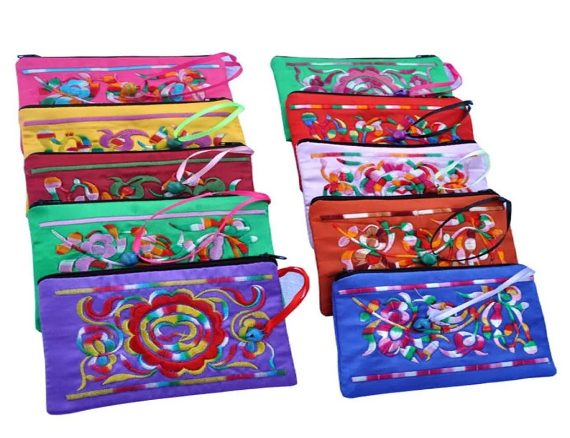 130pcs Bells Embroidery Satin Zip Pouch Chinese style Jewelry Packaging Gift Bags Coin Purse Bangle Bracelet Necklace Storage 1552176480