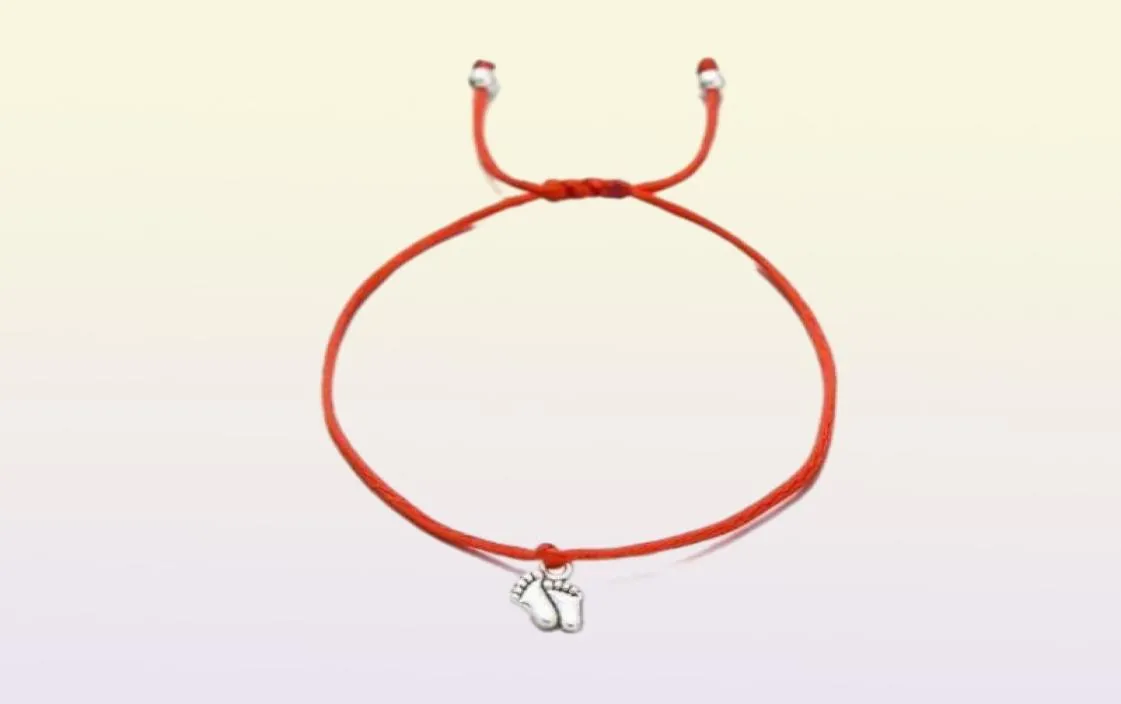 20pcslot adorabile doppio piede familiare braccialetti semplici vasi rossi galchi regalo9835086