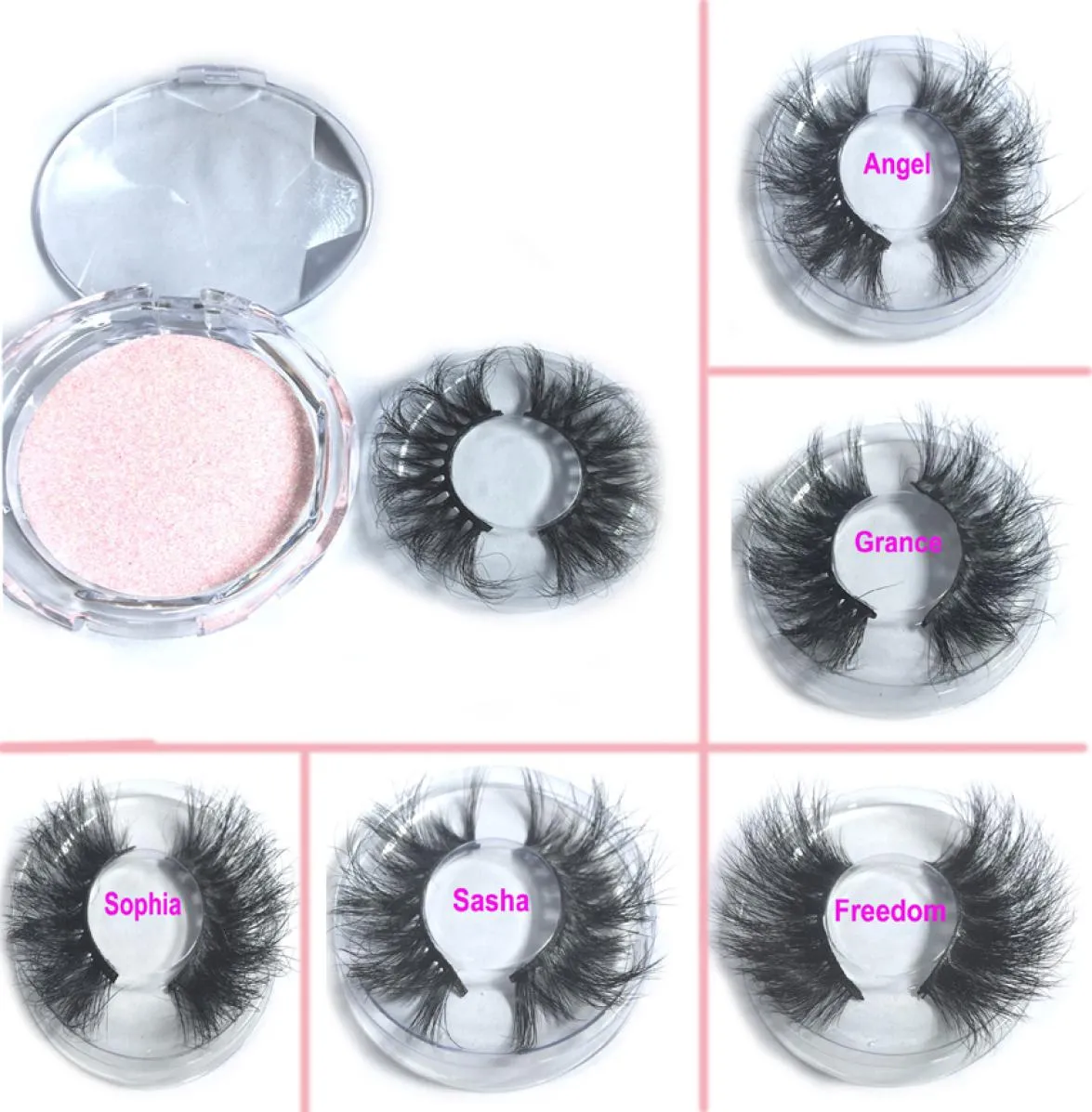 2020 Nya 3D -minkögonfransar Dramatiska Mink Eyelash 5D Tjock Long False Eyelash Wispy Lashes Volym LASS Erbjudande Privat Logo Labe SE5466552